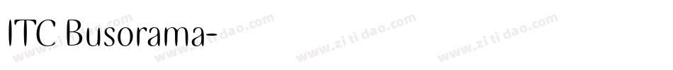 ITC Busorama字体转换